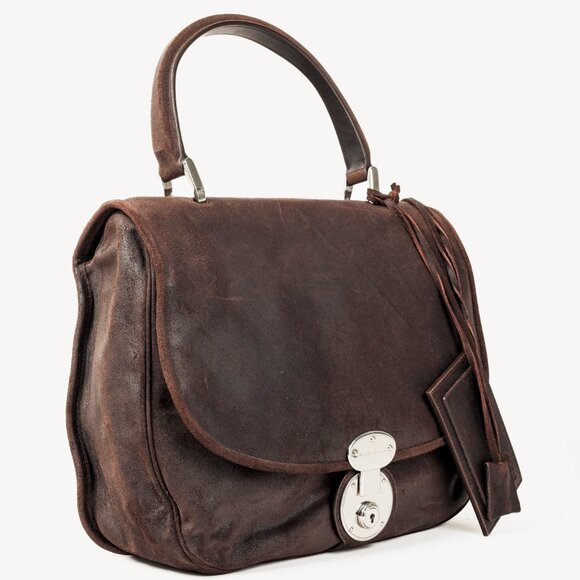 Balenciaga Brown Suede Saddle Work Bag - Picture 2 of 14